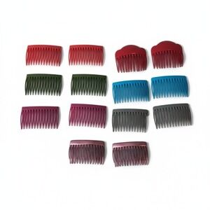 VTG 80s Side Hair Combs Lot 14 Multicolor‎ Retro Plastic Updo Styling Clips OS